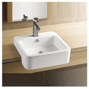 Badstuber Cera K711 inbouw wastafel 48x48cm met kraangat