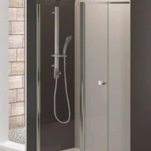 Badstuber douchewand met draaibaar deel 150x195cm