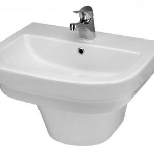 Badstuber Nero wastafel 55x40cm wit met kraangat