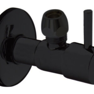 Best-Design Nero-Solara hoekstopkraan + rozet 3/8" x 10 mm