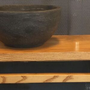 Lambini Designs Sanderos natuursteen waskom met massief houten planchet