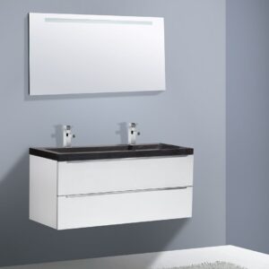 Lambini Designs Senza Stone badkamermeubel hoogglans wit 120cm