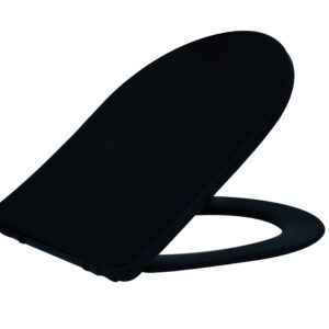 Mueller Afesta dunne soft-close toiletzitting mat zwart