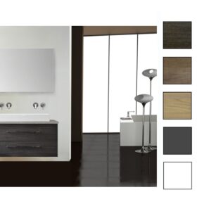 Sanicare Q16 badkamermeubel met grey-stone topblad 100 cm grey-wood