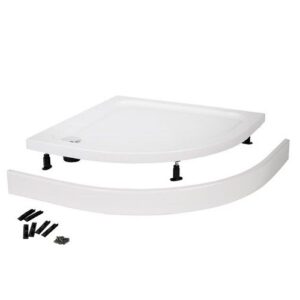 Saniclear Dura douchebak 90x90 kwartrond met paneel wit