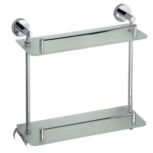 Sapho X-Round dubbele glazen planchet 40cm chroom
