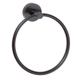Sapho X-Round handdoekring 19cm zwart