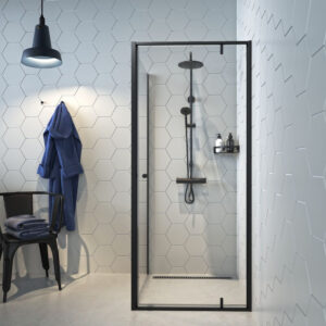 Sealskin Contour douchecabine met draaideur 90x90cm matzwart