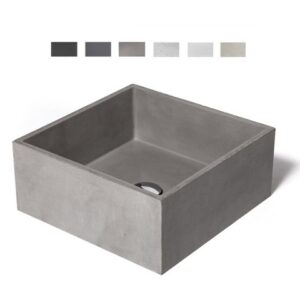 Urbi et Orbi Immissio opbouw wastafel 39x39cm bruin/beige