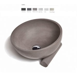 Urbi et Orbi Obliquo opbouw wastafel 39x13cm bruin/beige
