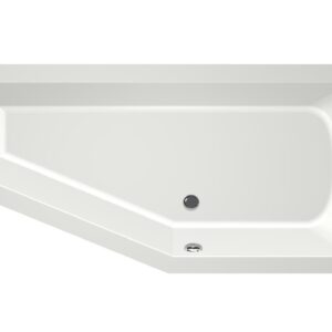 Xenz Lagoon Compact badkuip rechts 170x75x45cm edelweis