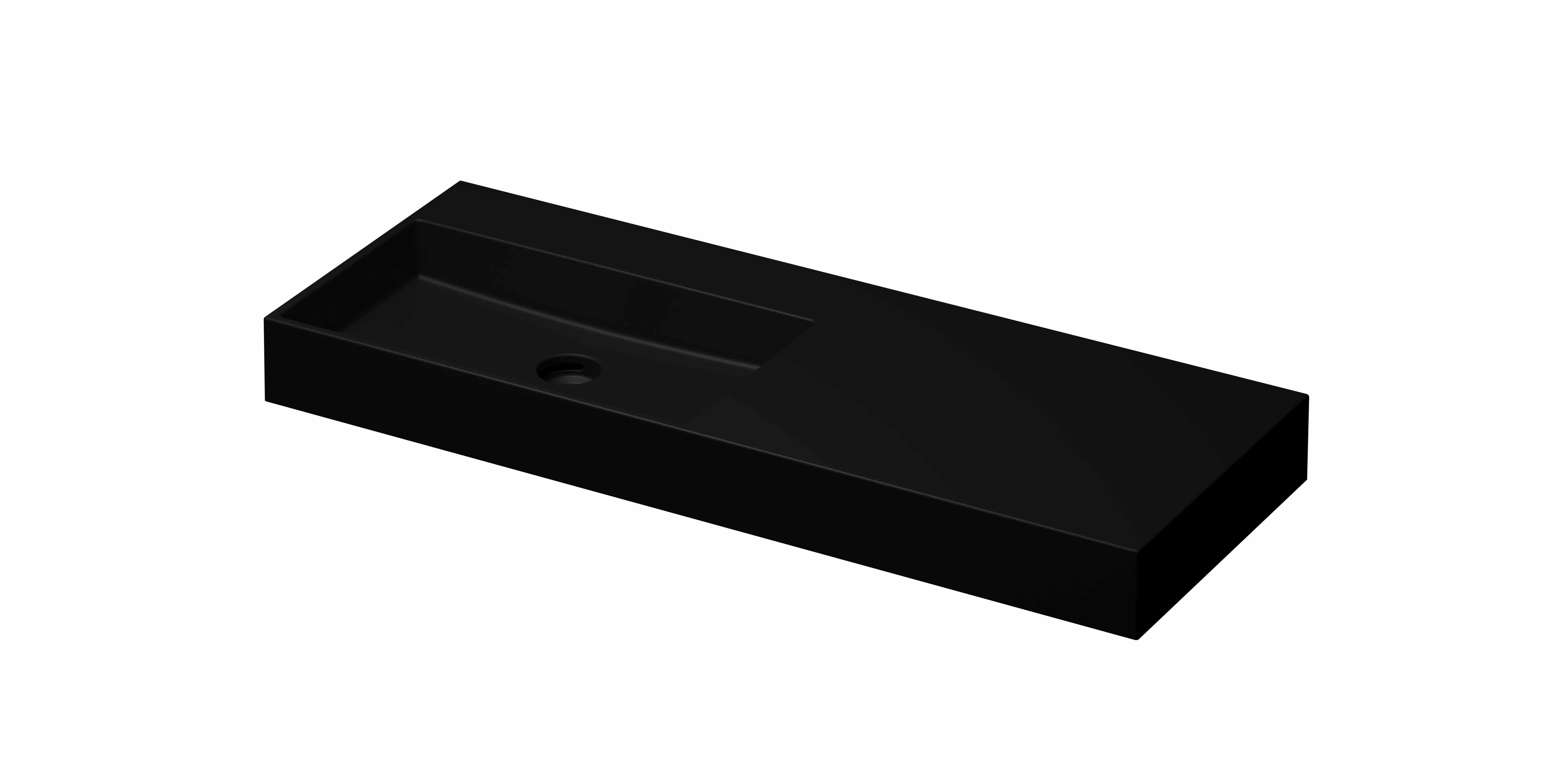 Wastafel INK United 1200x450x110 mm Mat zwart 0206444