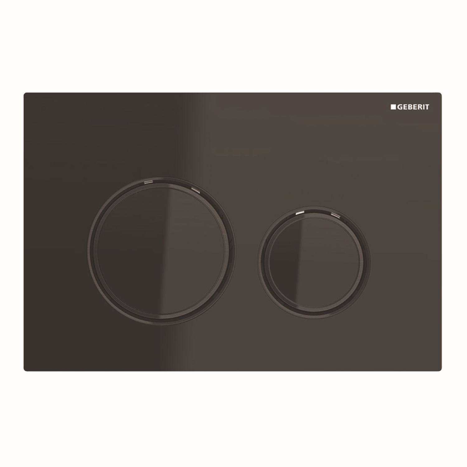 Bedieningsplaat Geberit Sigma 50 Round voor 2-toets Spoeling Zwart Chroom / Zwart