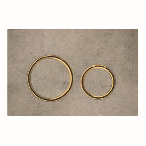 Bedieningsplaat Geberit Sigma 50 Round voor 2-toets Spoeling Messing Goud / Betonlook