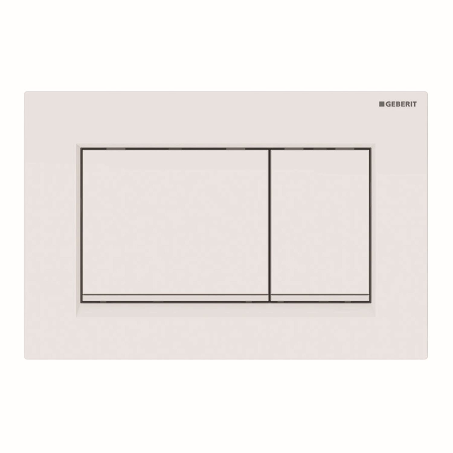 Bedieningsplaat Geberit Sigma 20-Square Toets Spoeling Mat Wit Glans Wit