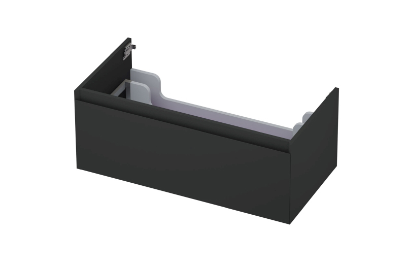 Onderkast INK 1 lade greeploos gelakt 45gr 90 cm x 45 cm x 35 cm Mat antraciet 1240121