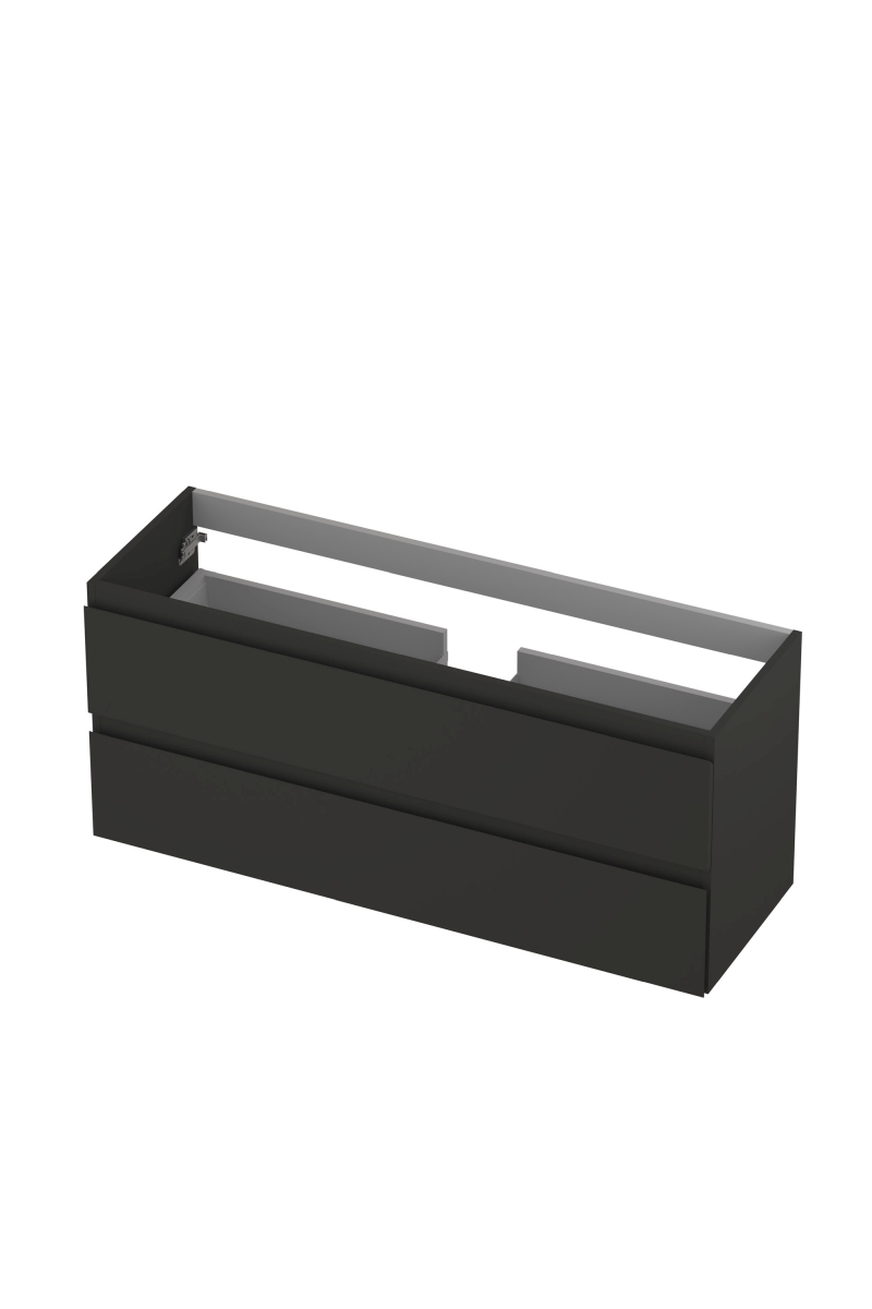 Onderkast INK 2 laden greeploos gelakt 120 cm x 40 cm x 52 cm Mat antraciet 1241031