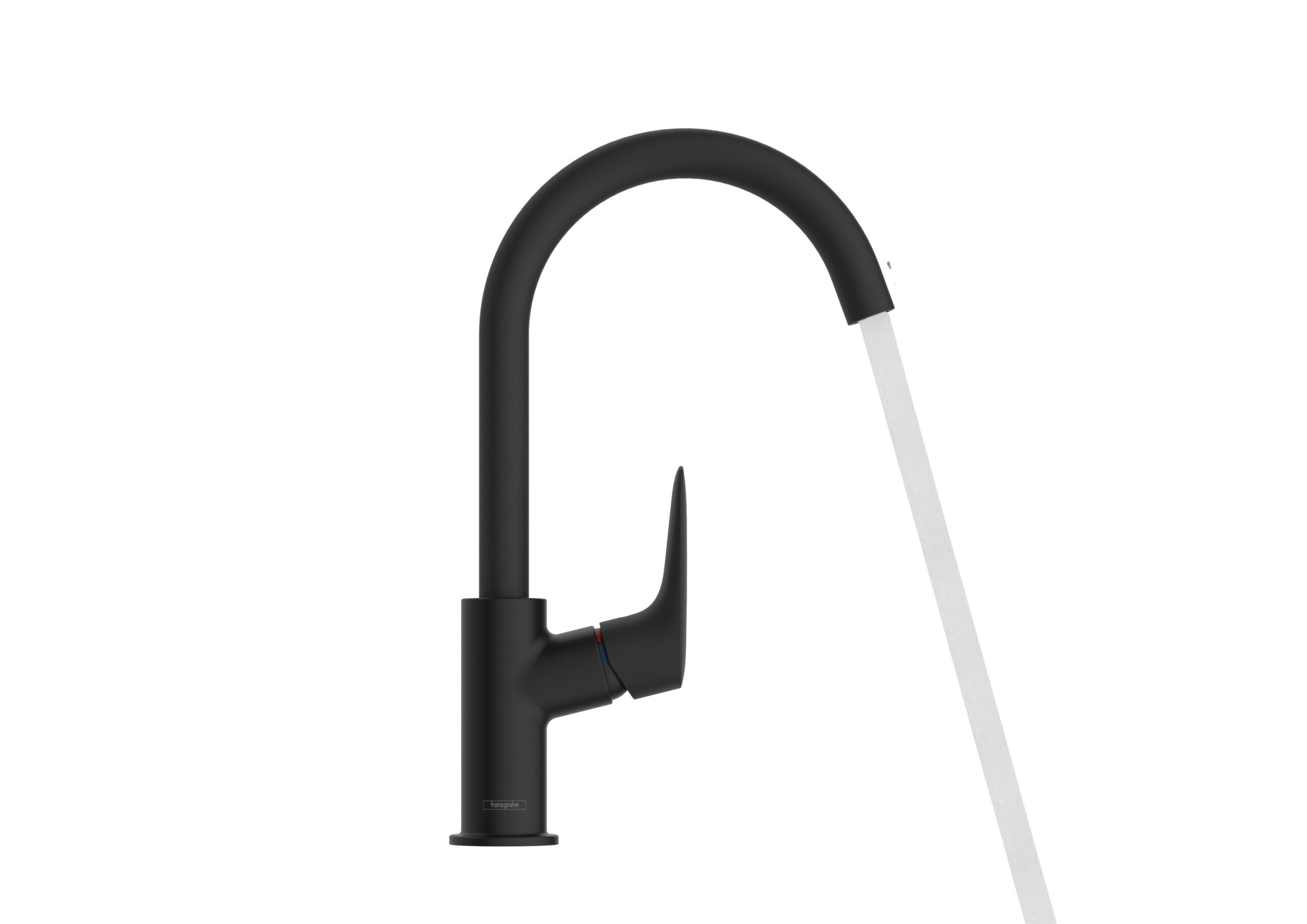 Hansgrohe Logis ééngreeps wastafelmengkraan 210 draaibare uitloop met PopUp trekwaste, mat zwart