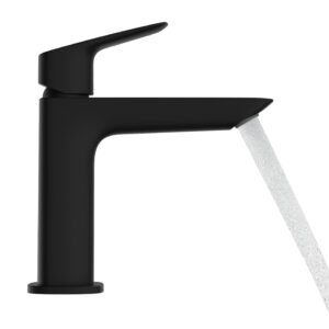 Hansgrohe Logis Fine ééngreeps wastafelmengkraan 110 met PopUp trekwaste, mat zwart