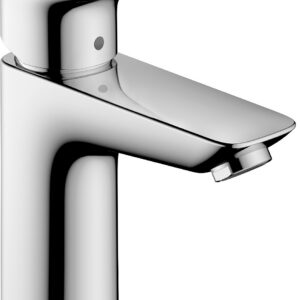 Hansgrohe Logis ééngreeps wastafelmengkraan 100 met metalen PushOpen afvoerplug, chroom