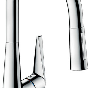 Hansgrohe Talis M51 ééngreeps keukenmengkraan 200 met uittrekbare vuistdouche, 2 straalsoorten, chroom