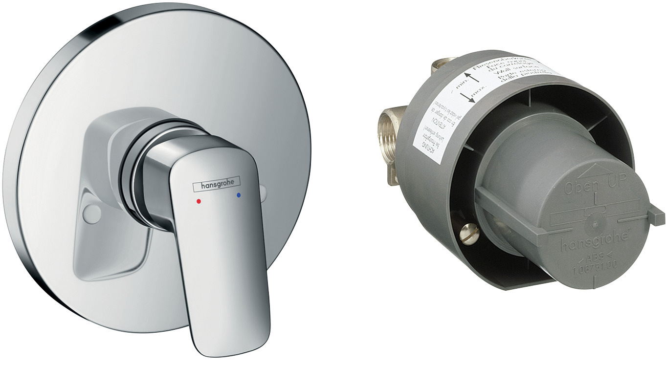 Hansgrohe Logis douchemengkraan complete set afbouwdeel, chroom