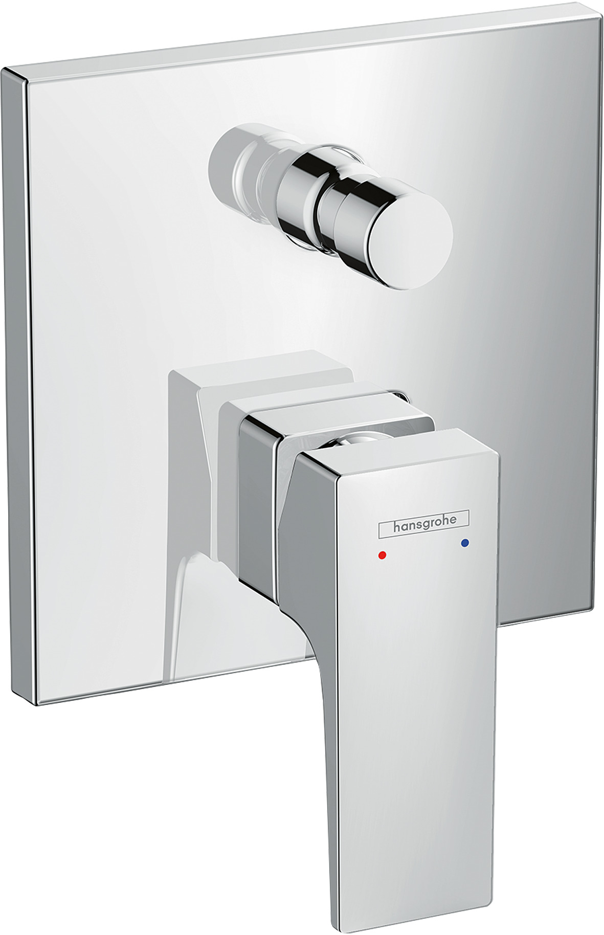 Hansgrohe Metropol ééngreeps badmengkraan afbouwdeel met rechte greep en zekerheidscombinatie, chroom
