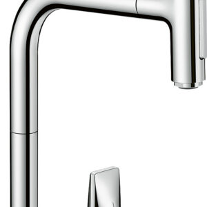Hansgrohe Metris Select M71 2-gats ééngreeps keukenmengkraan met uittrekbare vuistdouche, chroom