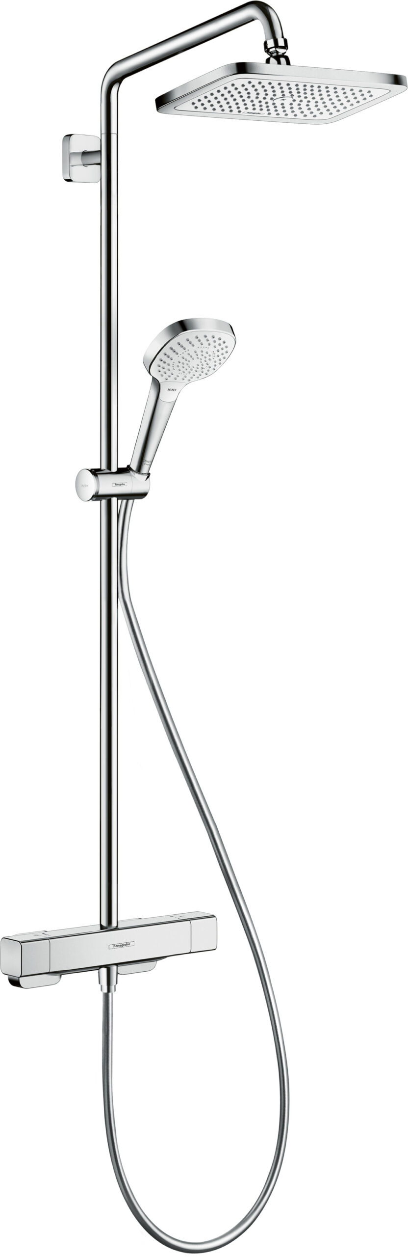 Hansgrohe Croma E Showerpipe 1jet met thermostaat, chroom