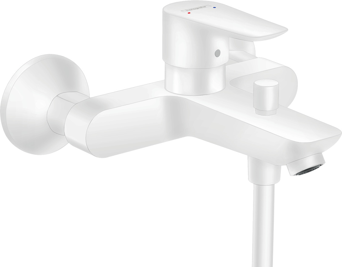 Hansgrohe Talis E ééngreeps badmengkraan opbouw, mat wit