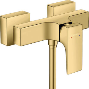 Hansgrohe Metropol ééngreeps douchemengkraan opbouw met rechte greep, Polished Gold Optic