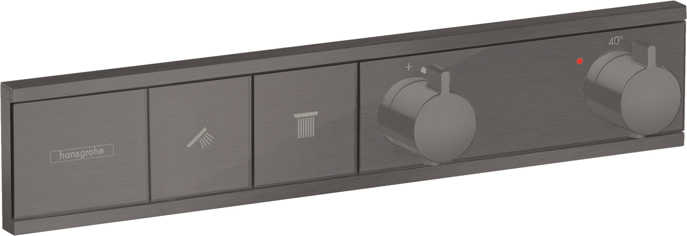 Hansgrohe RainSelect thermostaat inbouw voor 2 functies, Brushed Black Chrome