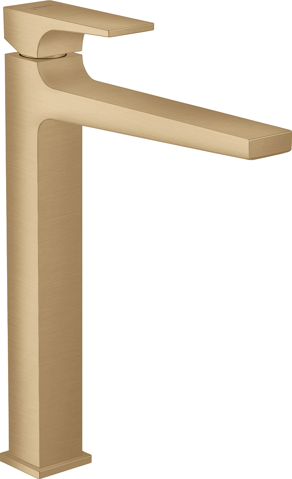 Hansgrohe Metropol ééngreeps wastafelkraan 260 met rechte greep en PushOpen afvoerplug, Brushed Bronze