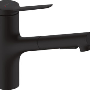 Hansgrohe Zesis M33 ééngreeps keukenmengkraan 150 uittrekbare vuistdouche 2jet, mat zwart