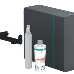 Hansgrohe Aqittura M91 SodaSystem 240, 1jet, starter set, mat zwart