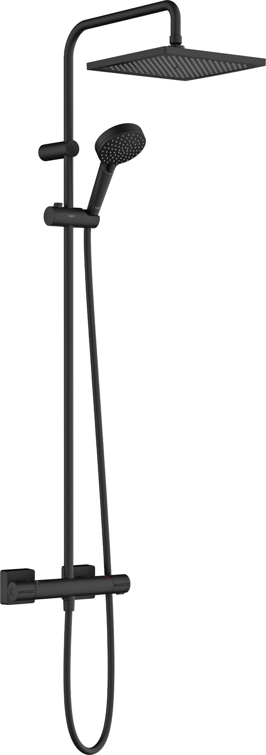 Hansgrohe Vernis Shape showerpipe 240 1jet EcoSmart met thermostaat, mat zwart