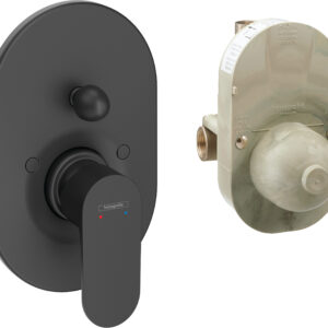 Hansgrohe Rebris S ééngreeps badmengkraan set inbouw, mat zwart