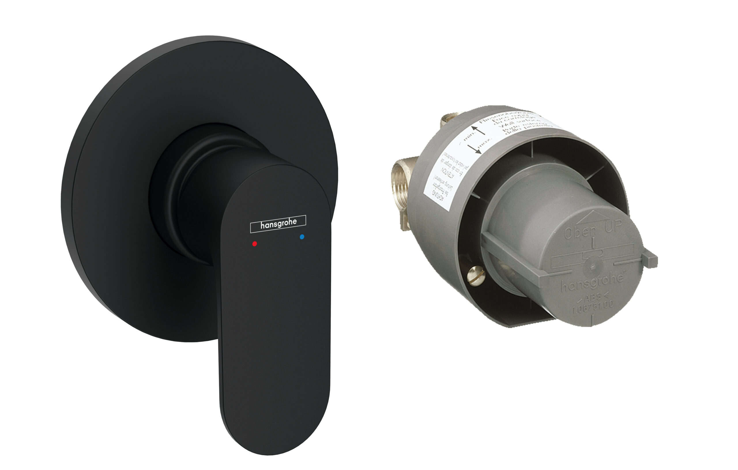 Hansgrohe Rebris S ééngreeps douchemengkraan set inbouw, mat zwart