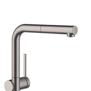 Hansgrohe Talis M54 ééngreeps keukenmengkraan 270 met uittrekbare uitloop, Brushed Black Chrome