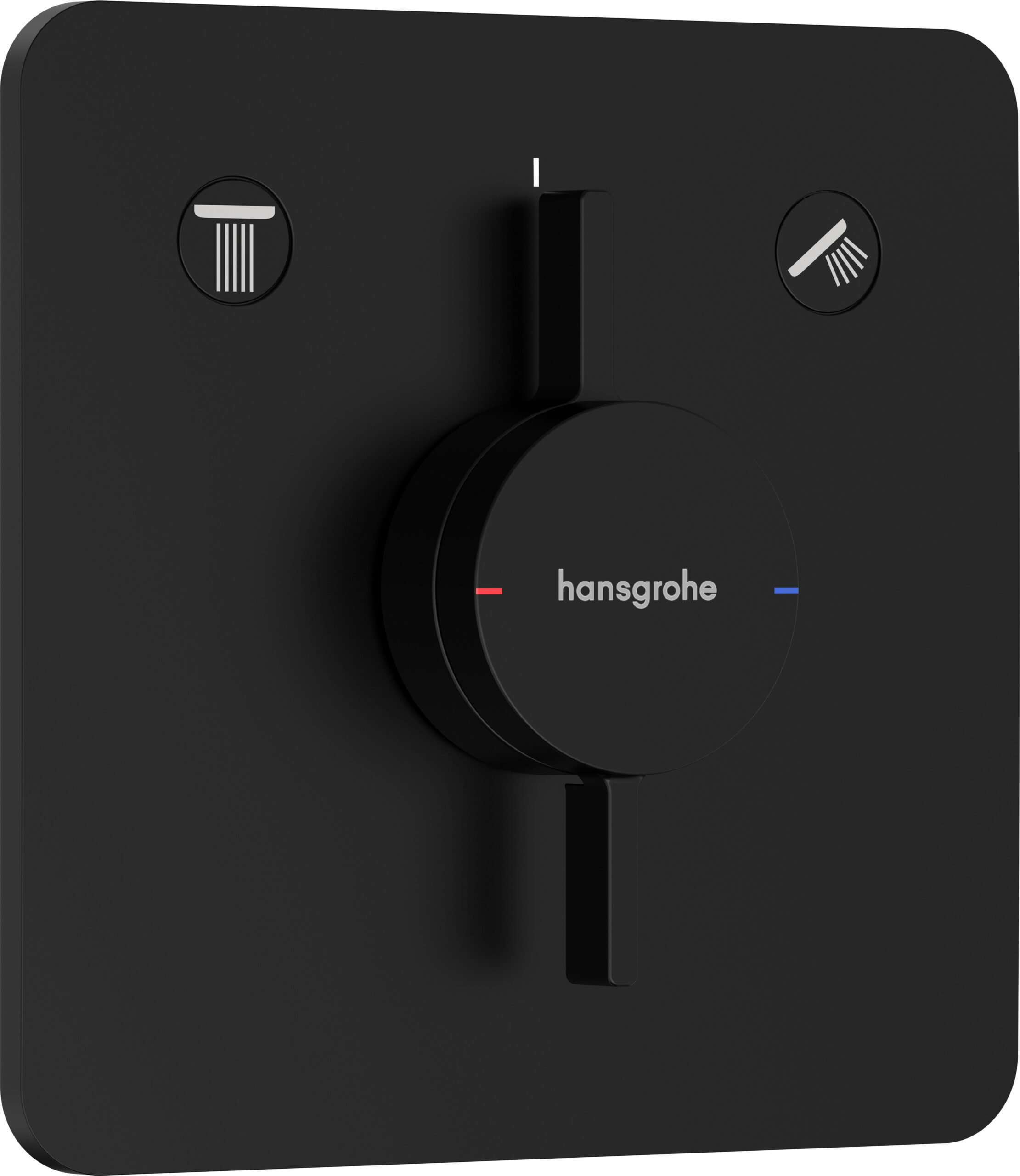 Hansgrohe DuoTurn Q kraan inbouw voor 2 functies, mat zwart