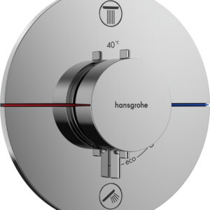 Hansgrohe ShowerSelect Comfort S thermostaat inbouw voor 2 functies met geïntergreerde zekerheidscombinatie volgens EN1717, chroom