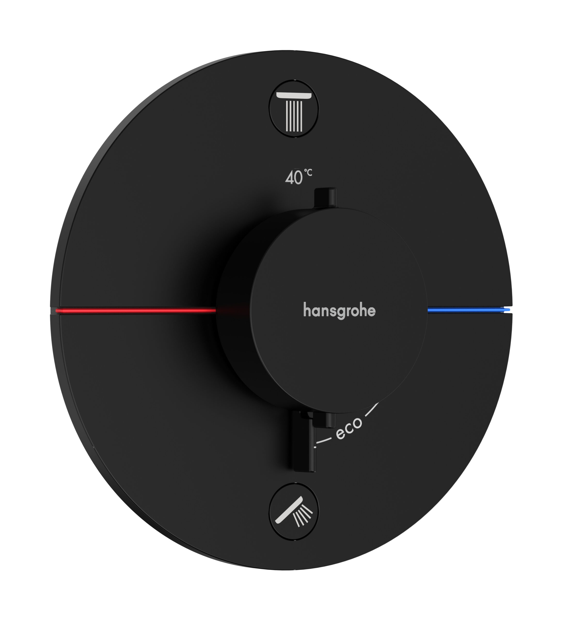 Hansgrohe ShowerSelect Comfort S thermostaat inbouw voor 2 functies, mat zwart