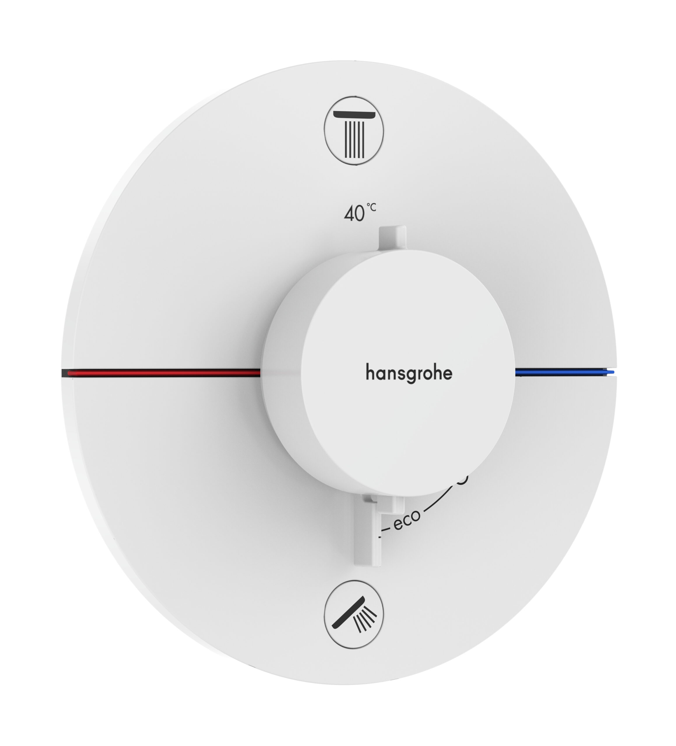 Hansgrohe ShowerSelect Comfort S thermostaat inbouw voor 2 functies met geïntergreerde zekerheidscombinatie volgens EN1717, mat wit