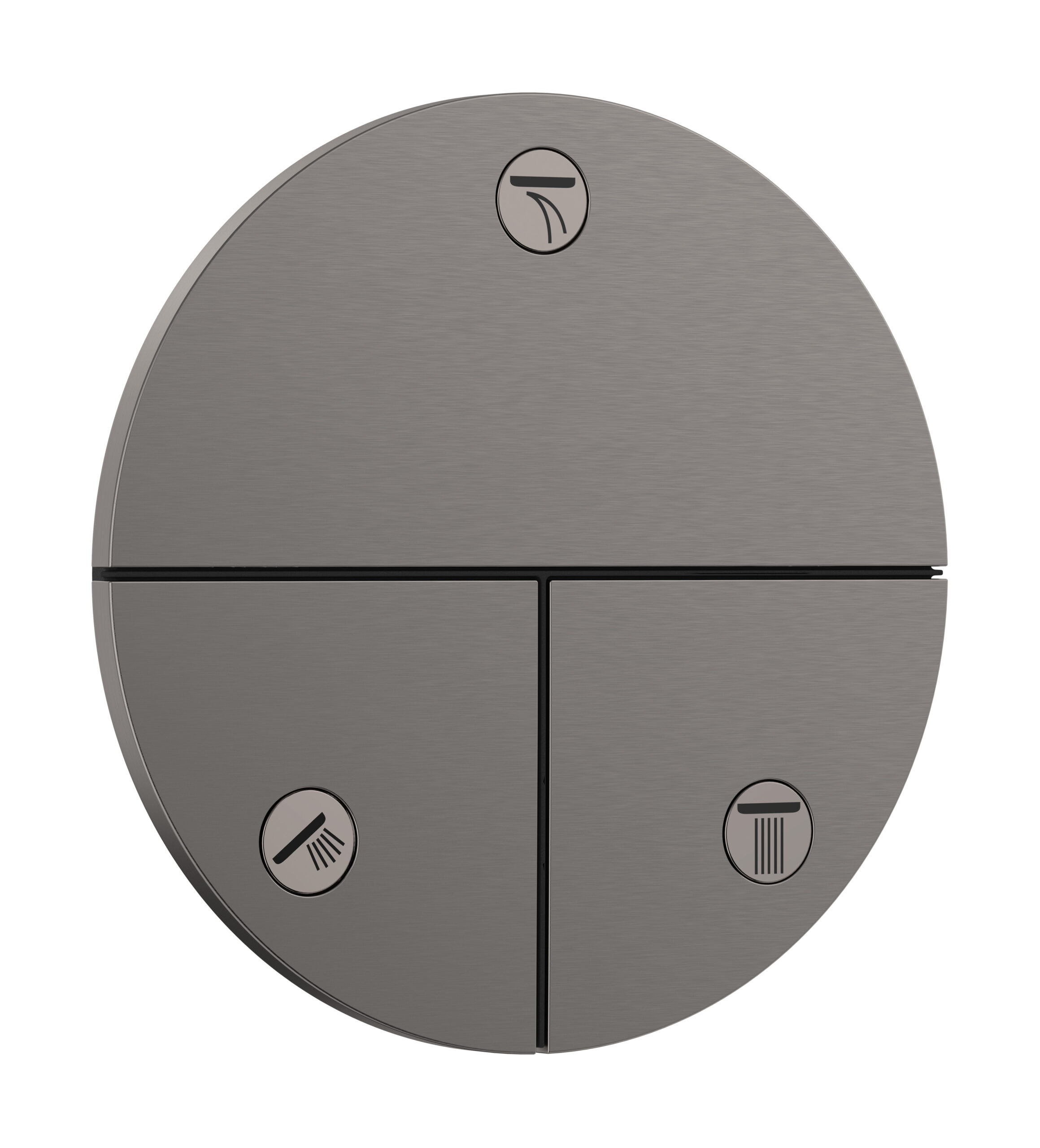 Hansgrohe ShowerSelect Comfort S stopkraan inbouw voor 3 functies, Brushed Black Chrome