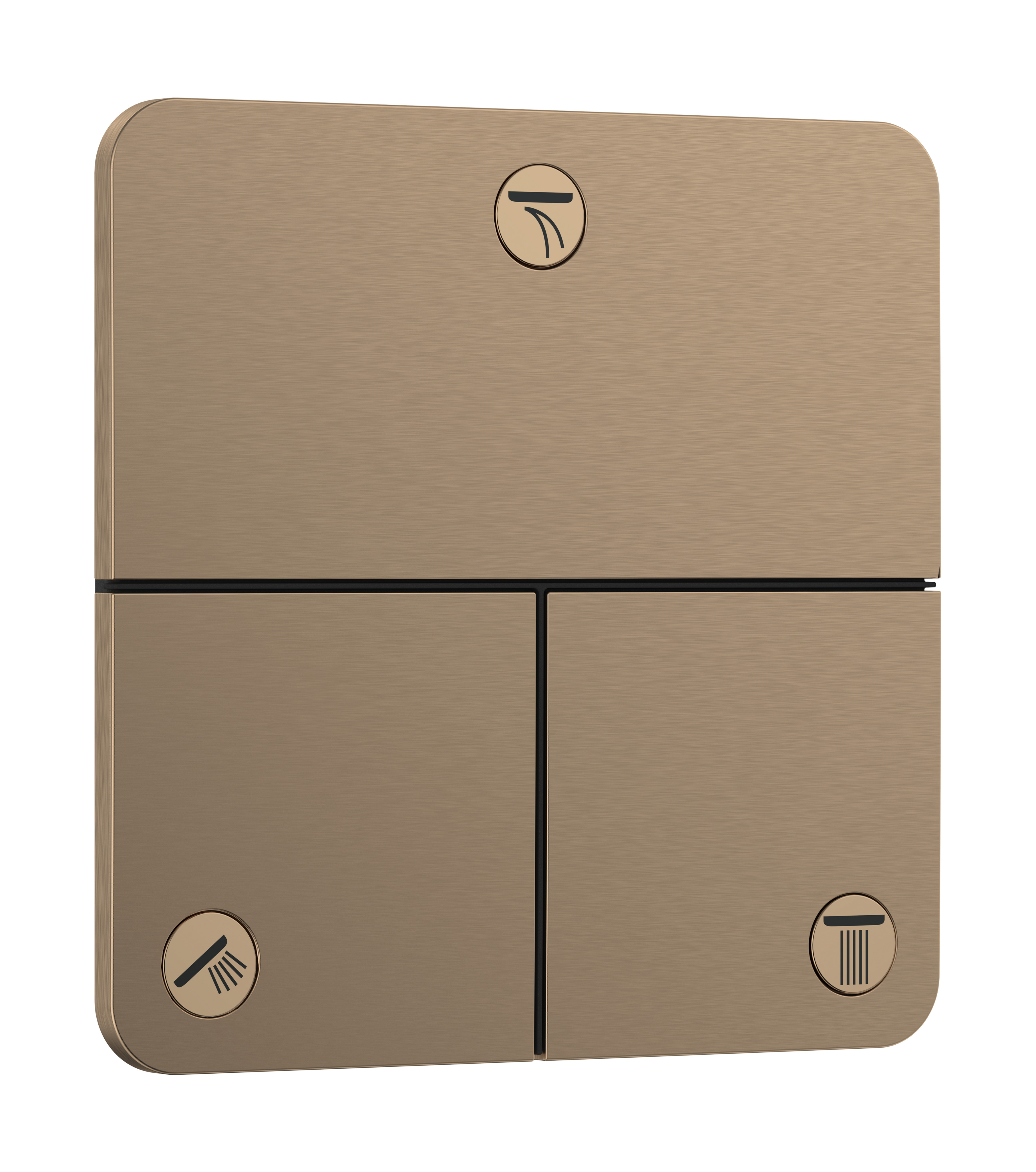 Hansgrohe ShowerSelect Comfort Q stopkraan inbouw voor 3 functies, Brushed Bronze