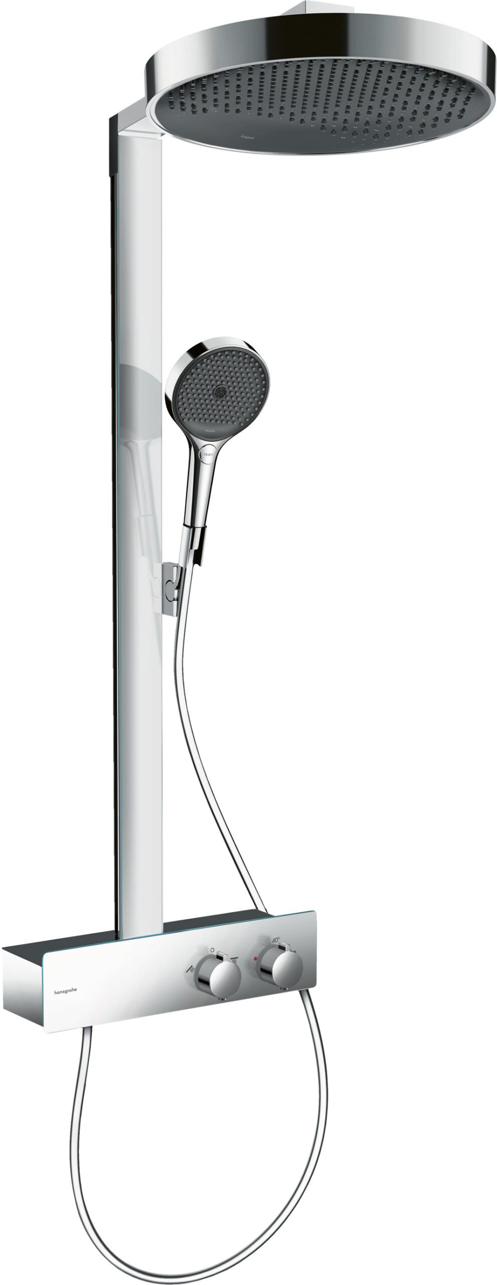 Hansgrohe Rainfinity showerpipe 360 1jet met ShowerTablet 350, chroom
