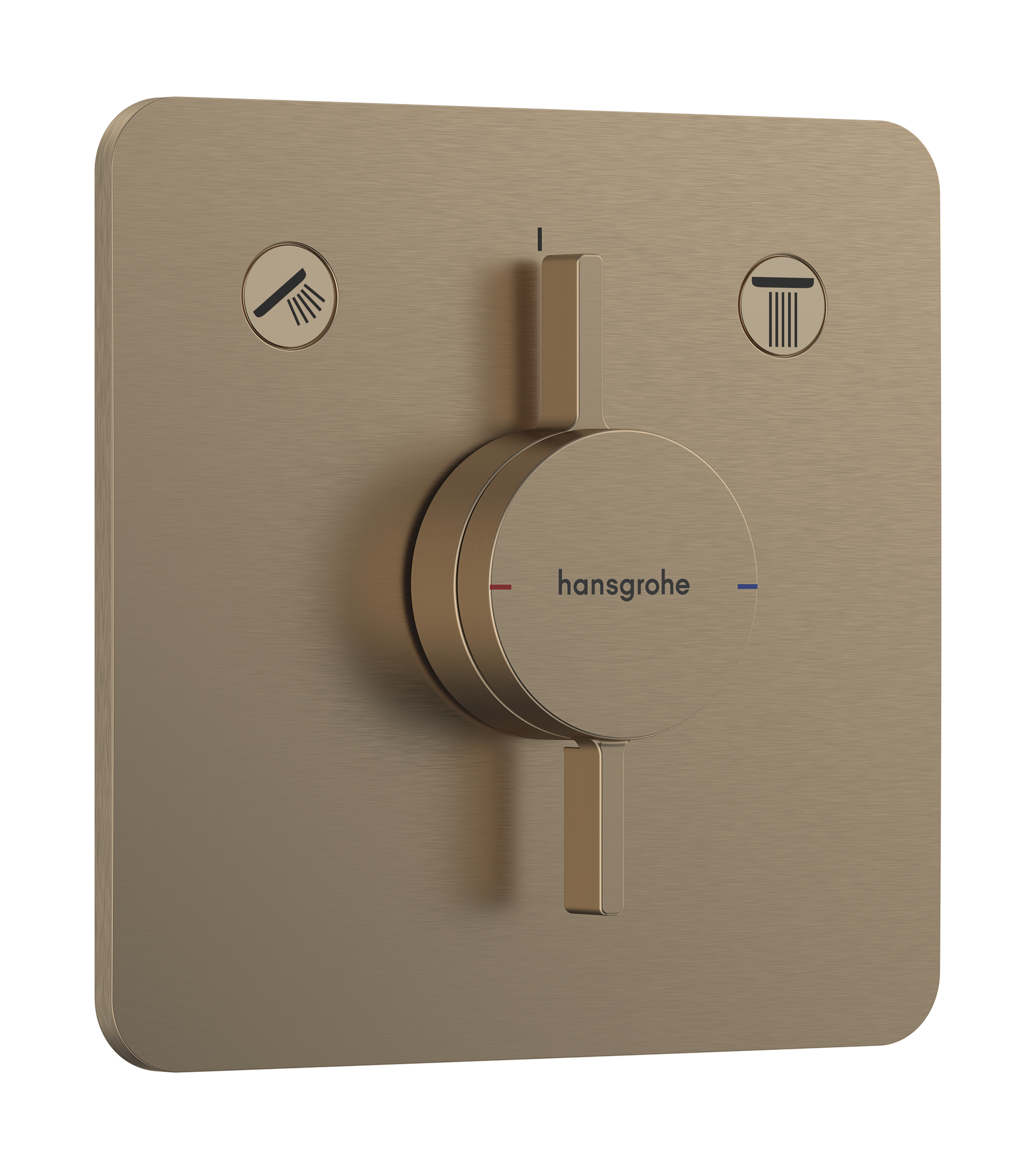 Hansgrohe DuoTurn Q kraan inbouw voor 2 functies, Brushed Bronze