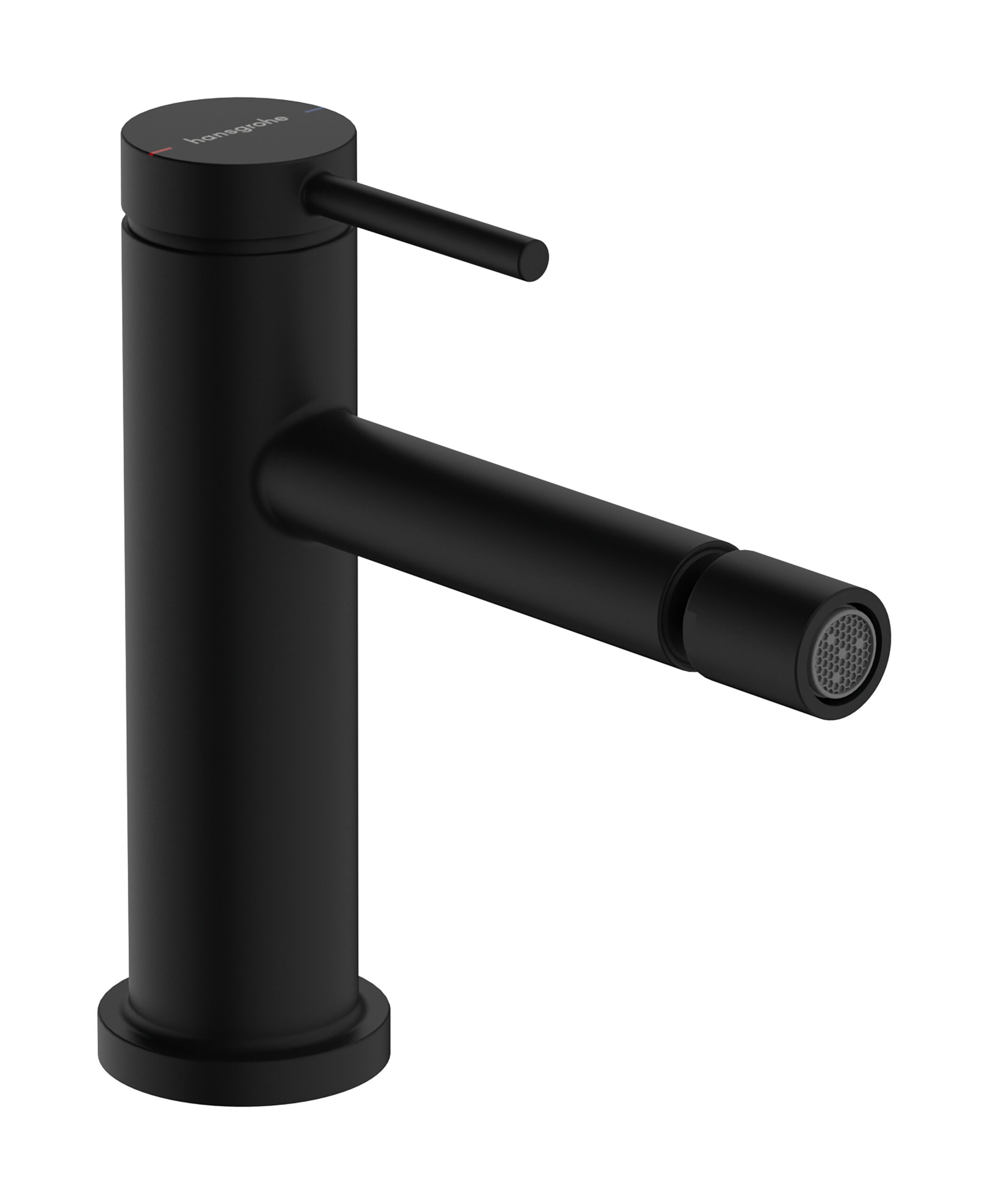 Hansgrohe Tecturis S ééngreeps bidetkraan met PopUp trekwaste, mat zwart