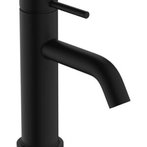 Hansgrohe Tecturis S ééngreeps wastafelkraan 80 CoolStart met PopUp trekwaste, mat zwart