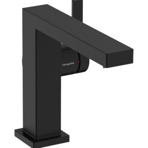Hansgrohe Tecturis E ééngreeps wastafelkraan 110 Fine CoolStart met afvoerplug, mat zwart